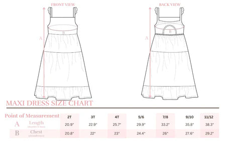 Ruffle Maxi Dress in Sweet Strawberries- Girls/Tween (3T-11/12)