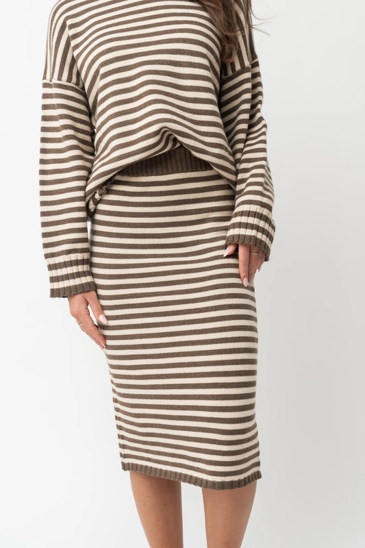 Campus Skirt in Ivy Stripe- Misses and Plus (XS-2X)