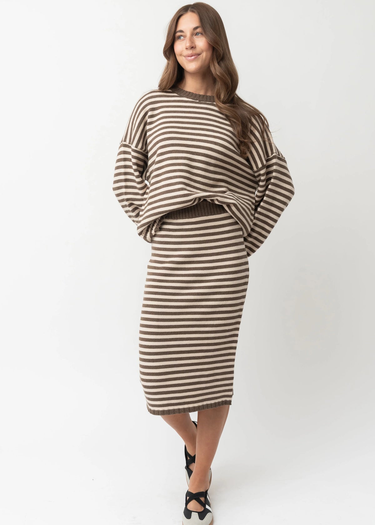 Campus Skirt in Ivy Stripe- Misses and Plus (XS-2X)