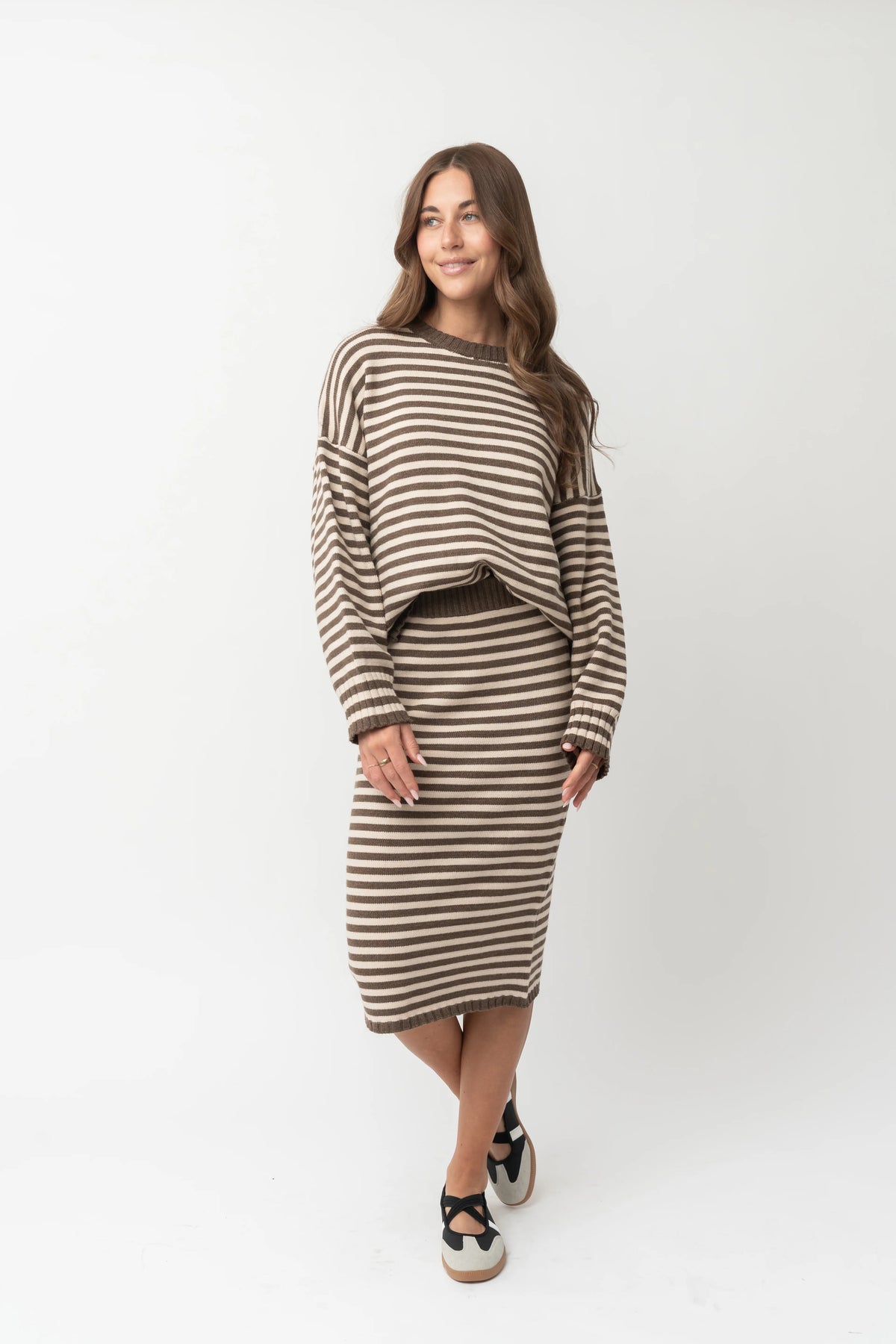 Campus Skirt in Ivy Stripe- Misses and Plus (XS-2X)
