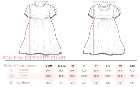 Pom Pom Dress in Fun Floaties- Infant/Girls/Tween (12/24M-4T,7/8)