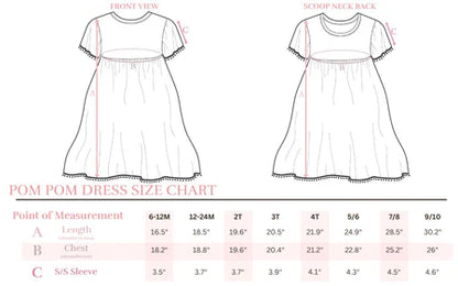 Pom Pom Dress in Fun Floaties- Infant/Girls/Tween (12/24M-4T,7/8)