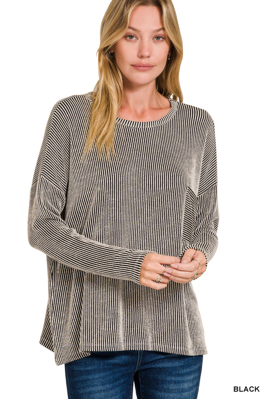 Rylan Top in Black- Misses & Plus (S/M-2X/3X)