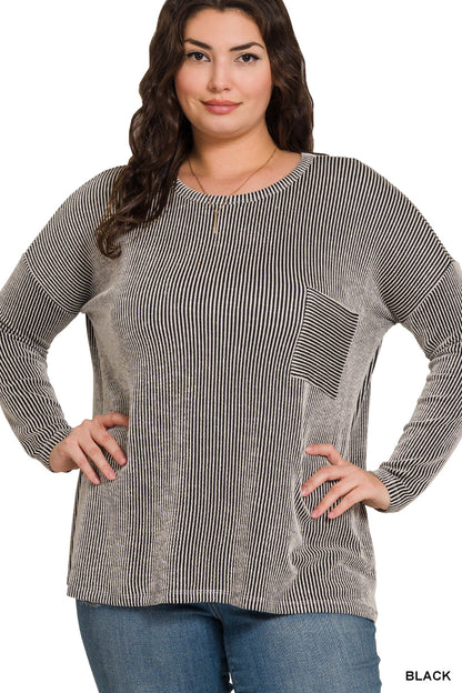 Rylan Top in Black- Misses & Plus (S/M-2X/3X)