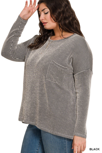 Rylan Top in Black- Misses & Plus (S/M-2X/3X)