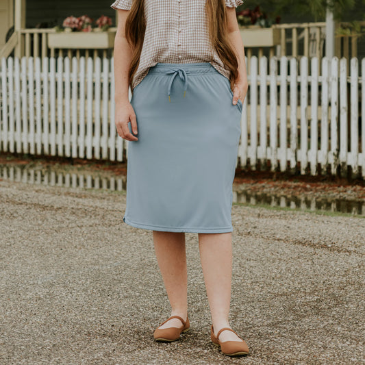 Everyday Mod Skirt in Robin's Egg Blue- Misses and Plus