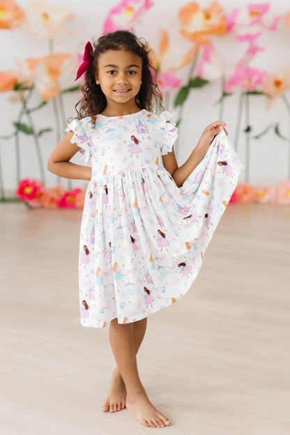 Flutter Sleeve Twirl Dress in Fairy Princess- Infant/Girls/Tween (6/12M-3T,5/6-9/10)
