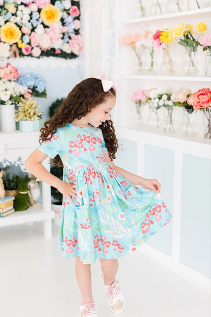 Pocket Twirl Dress in Spring Breeze- Infant/Girls (6/12M-3T,5/6)