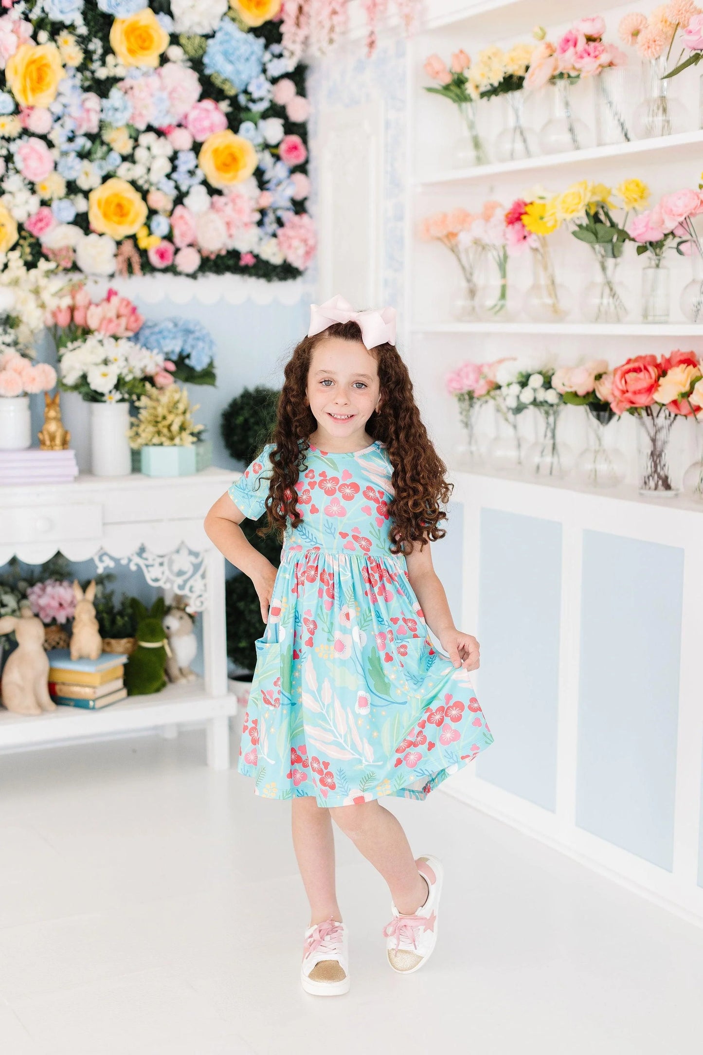 Pocket Twirl Dress in Spring Breeze- Infant/Girls (6/12M-3T,5/6)