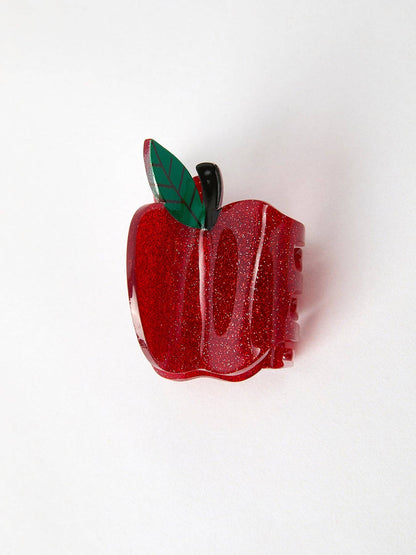 Apple Claw Clip in Red- Girls Hair Accessories