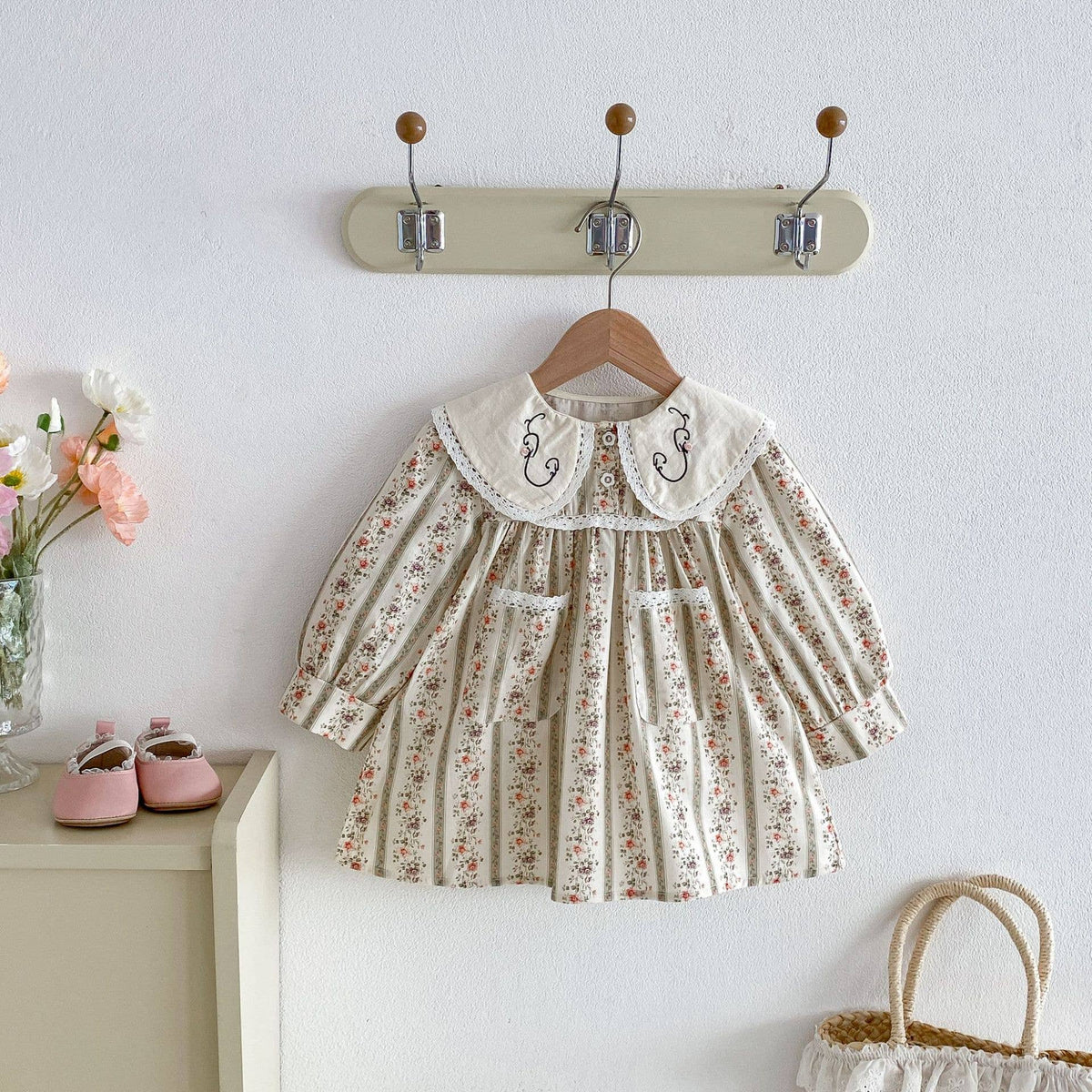 Rosemary Lane Dress in Khaki- Infant/Girls (18M-6)