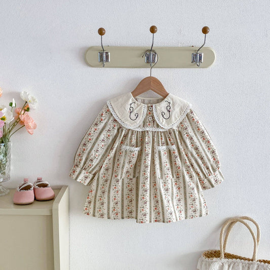 Rosemary Lane Dress in Khaki- Infant/Girls (18M-6)