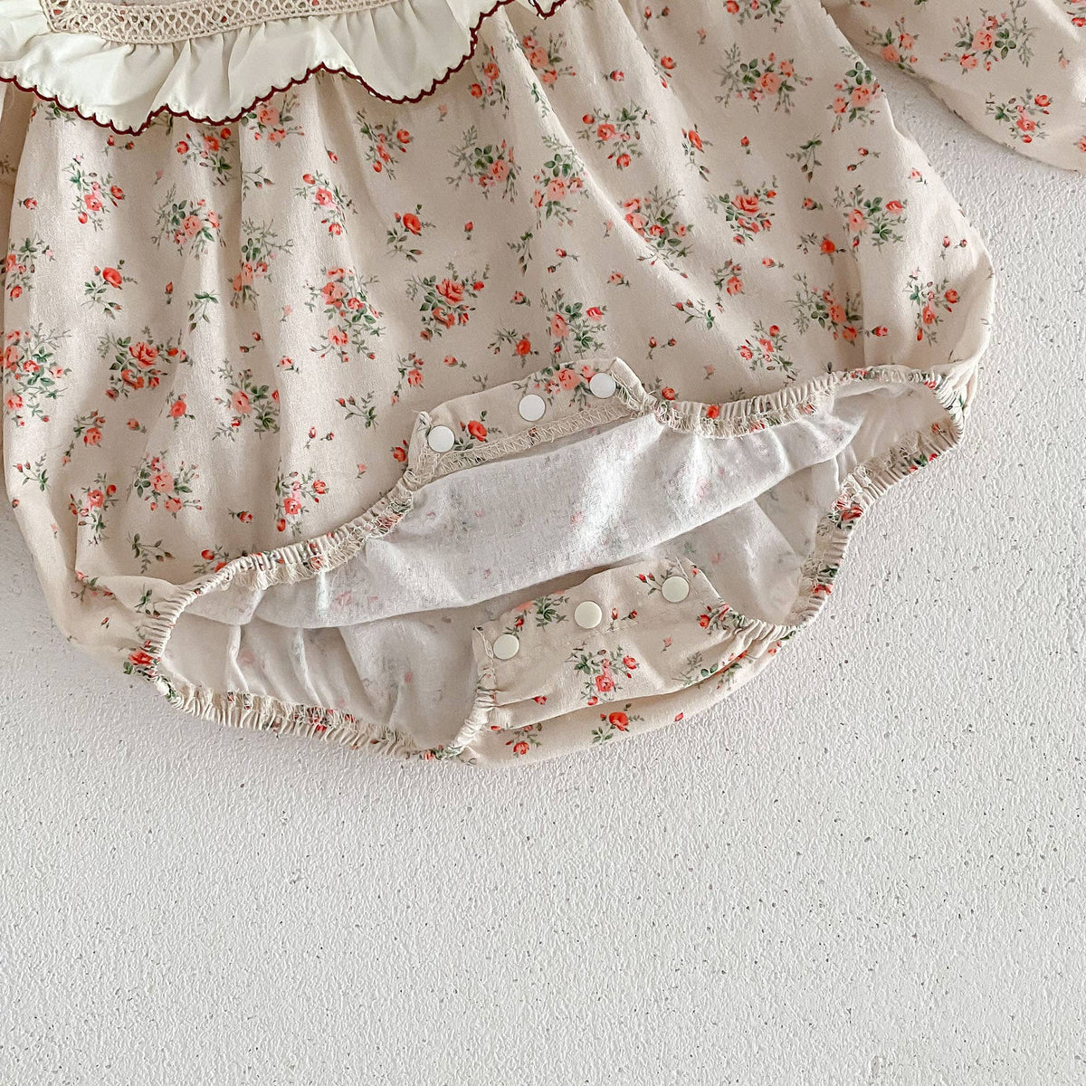 Rosie Pearl Romper Set in Vintage Floral- Infant (6M-24M)