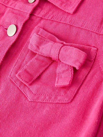 Fall Denim Jacket in Hot Pink- Girls (2-8/9)