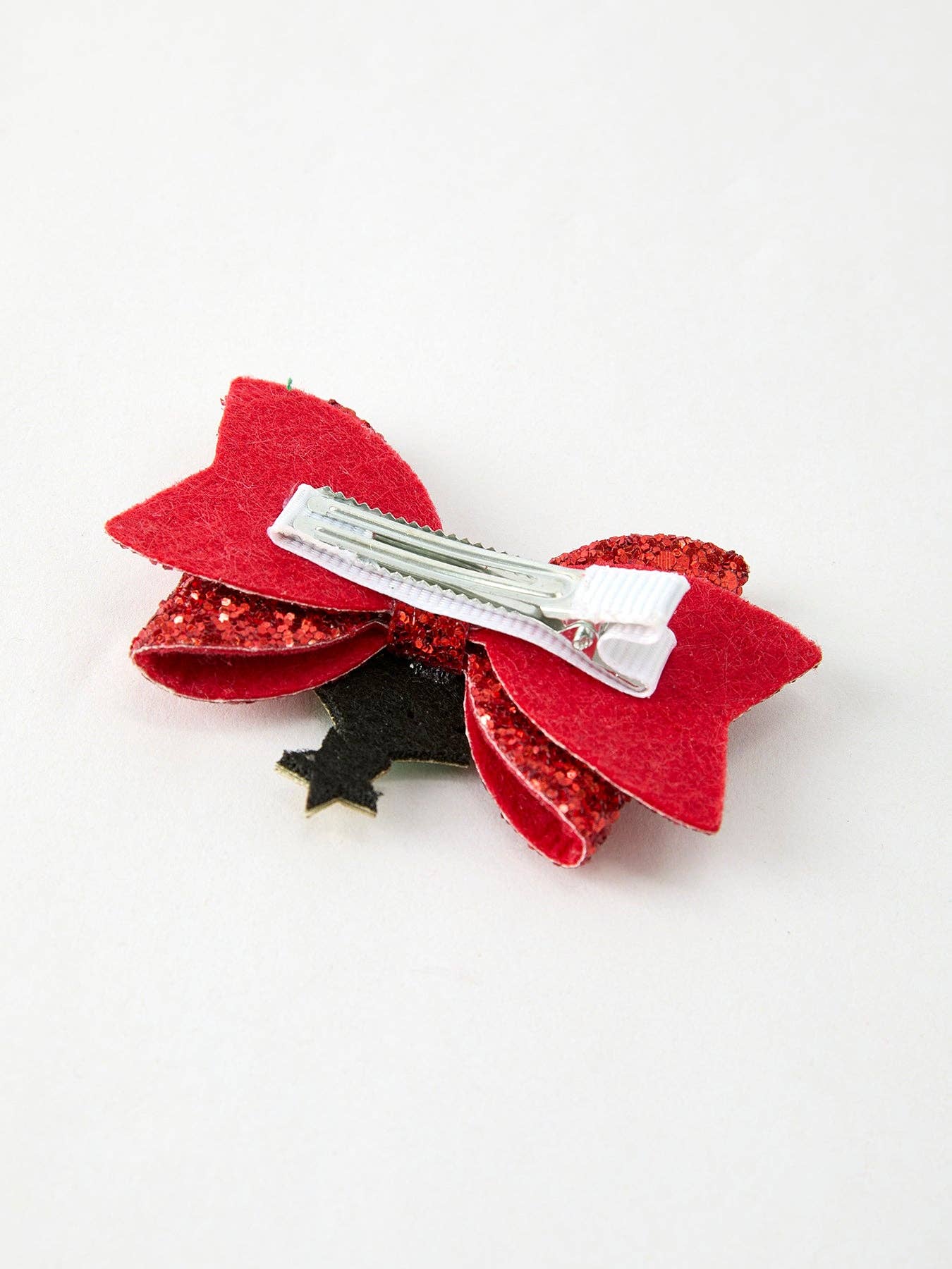 Christmas Tree Sequin Bow Hair Clip- Hair Accessories