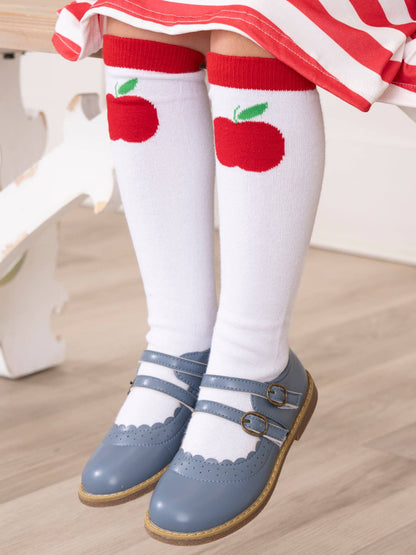 Knee Socks in Apple a Day- Girls (OS)