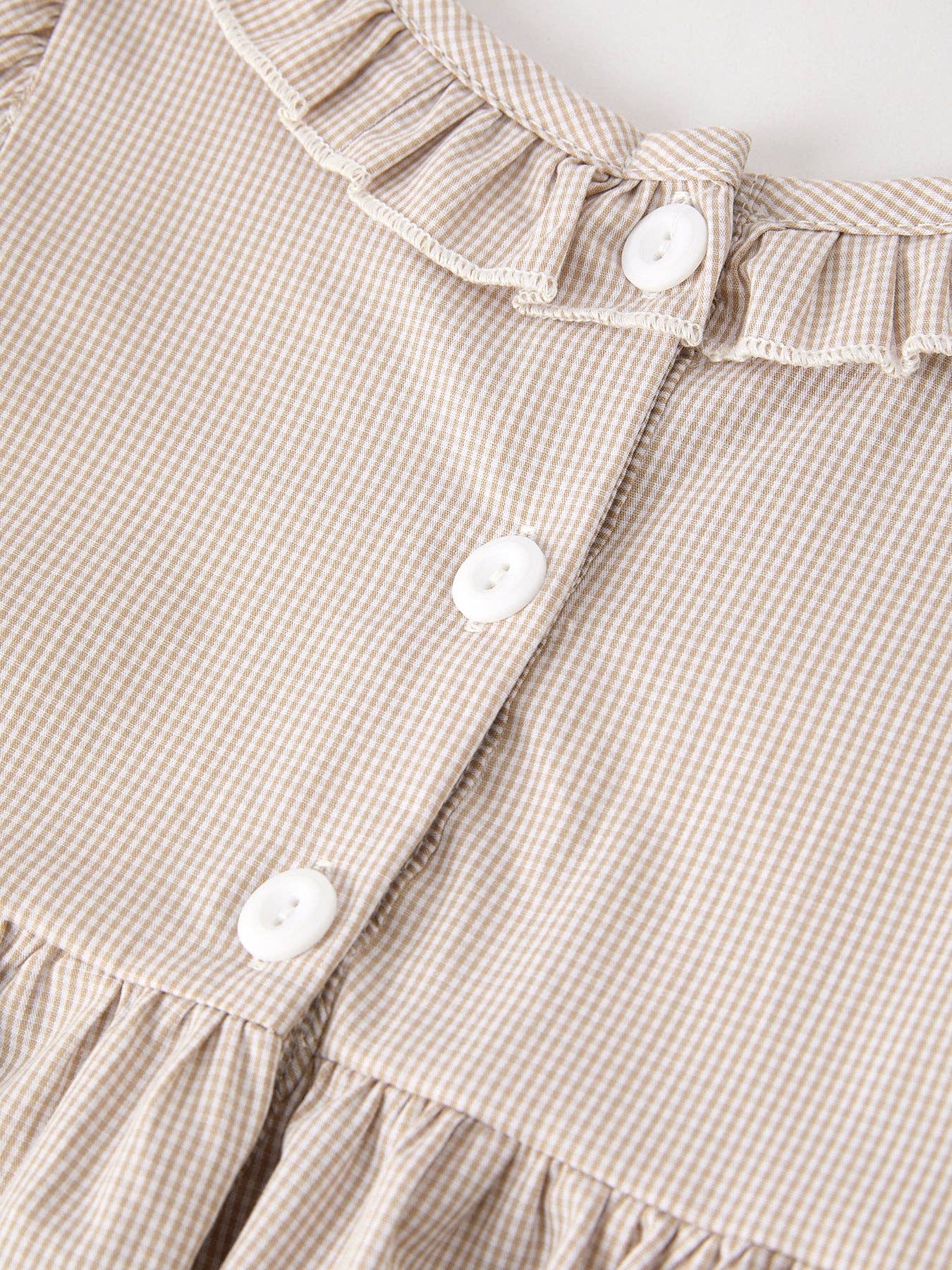 Pumpkin Patch Smocked Dress in Tan- Girls (2-7)