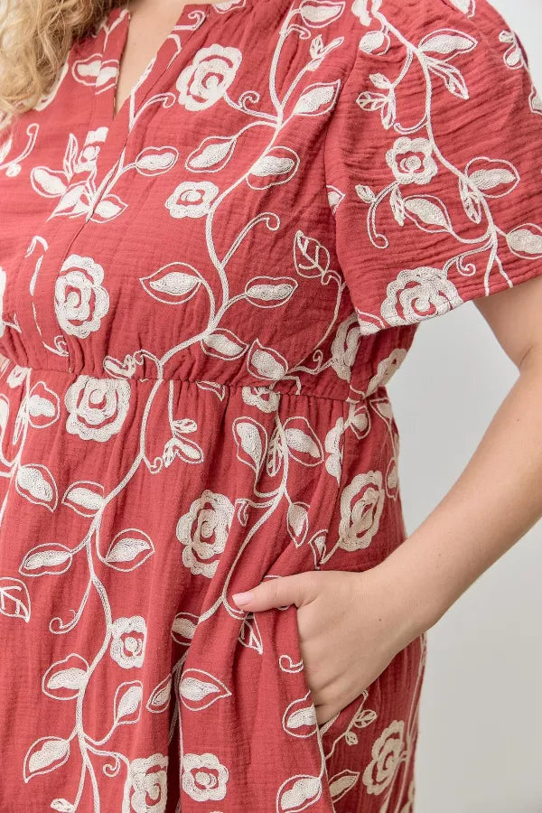 Rosewyn Dress in Berry- Plus (1X-3X)