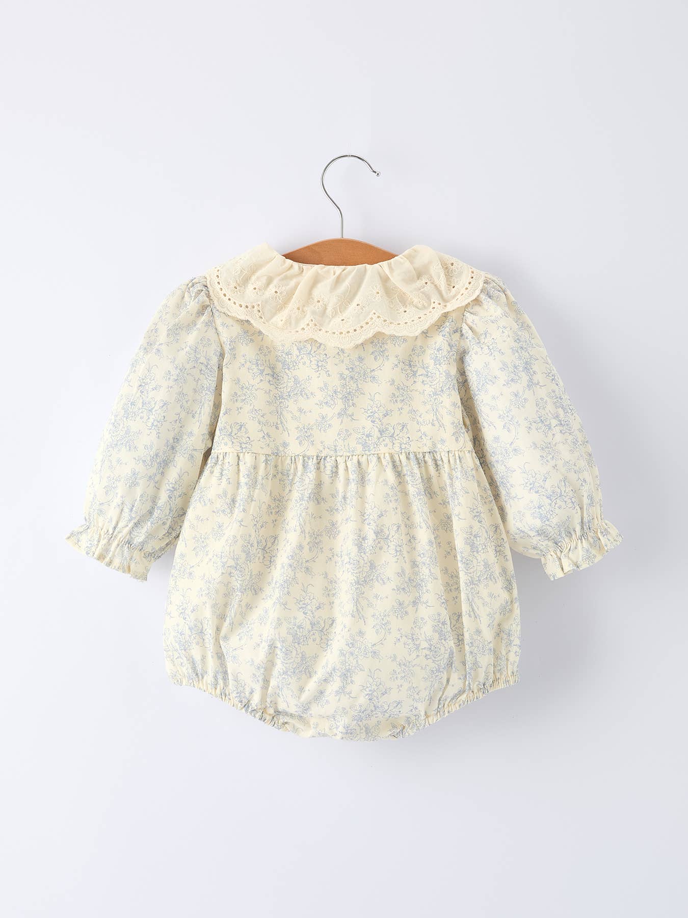 Vintage Lace Romper in Ivory- Infant Girls (6M-24M)