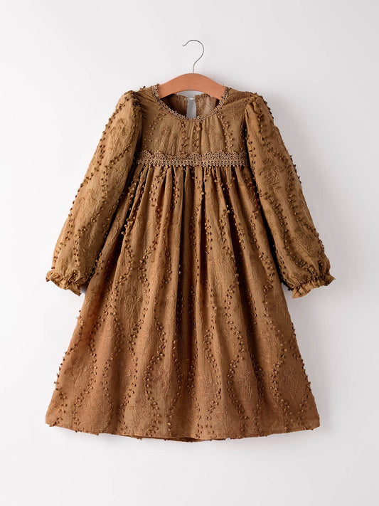Beatrice Dress in Brown- Girls/Tween (5-10/12)