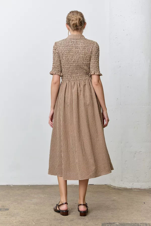 Hensley Dress in Tan/Mocha- Misses and Plus (S-3X)