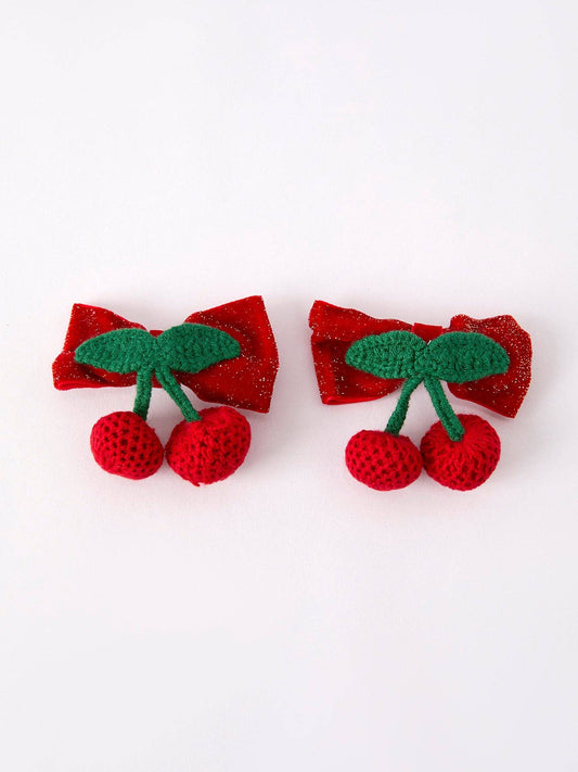 Cherry Hairpin in Red- Girls Accessories