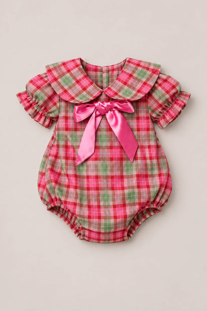 *PREORDER* Baby Alice Romper in Rosewood Tartan- Infant (0/3M-12/18M)