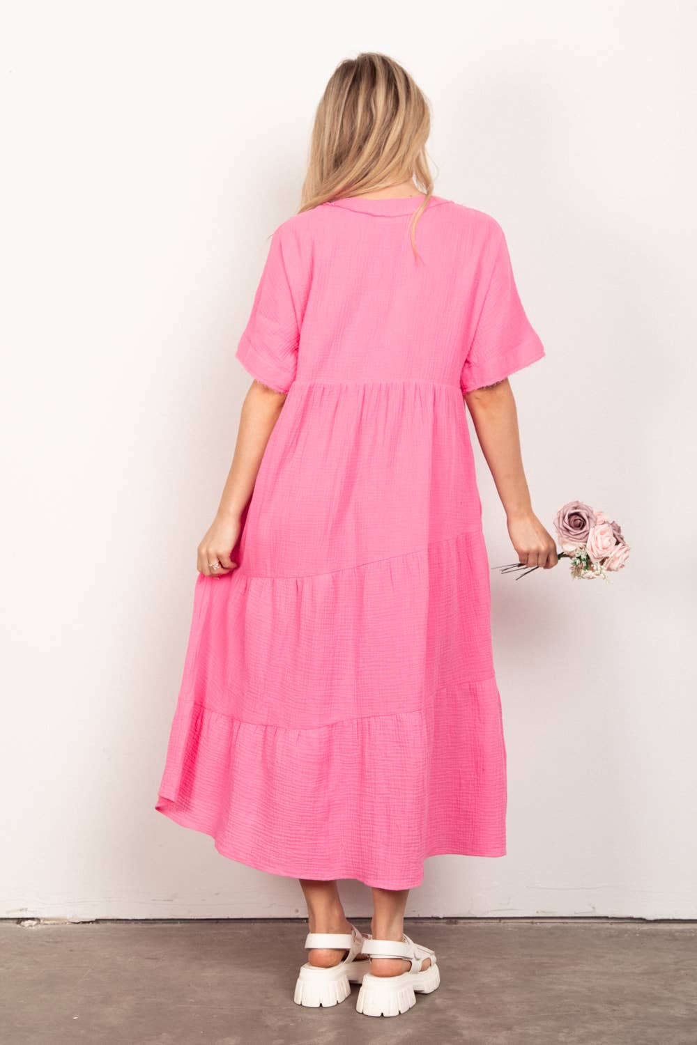 Madilyn Dress in Pink- Misses (S-L)