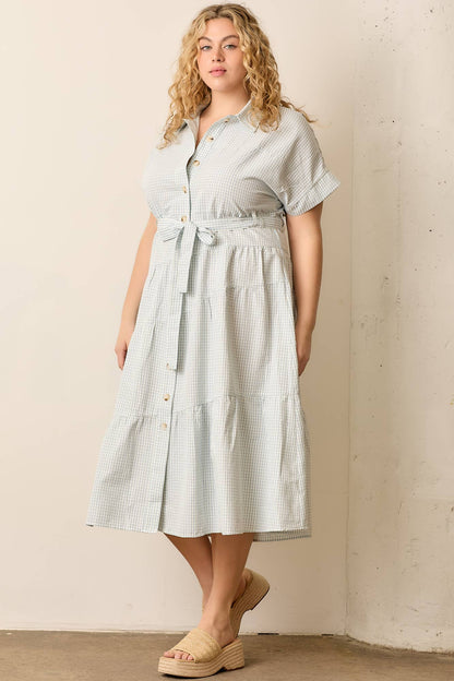 Birdie Dress in Light Blue- Misses and Plus (S-3X)