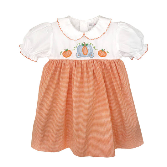 Princess Pumpkin Dress in Orange- Infant Girls (3M-24M)