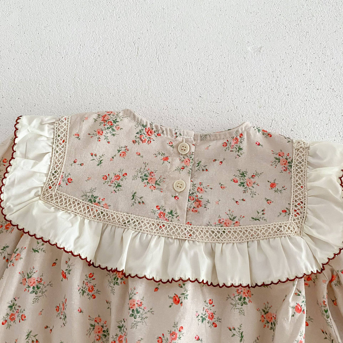 Rosie Pearl Romper Set in Vintage Floral- Infant (6M-24M)