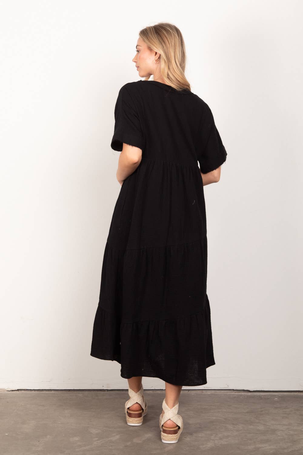 Madilyn Dress in Black- Misses (S-L)