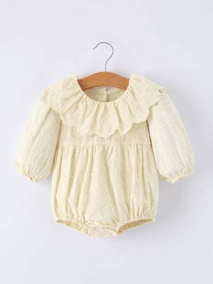 Adelaide Romper in Cream- Infant Girls (6M-24M)
