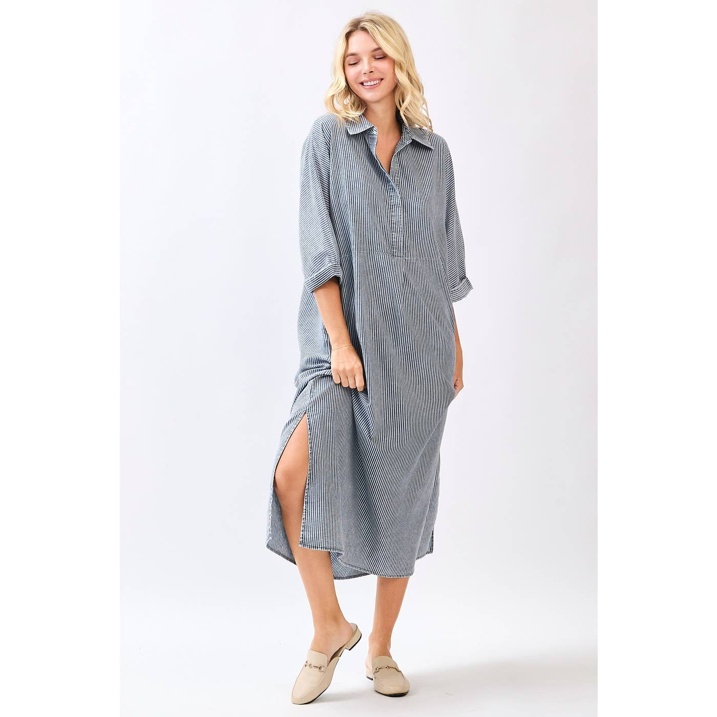 Collins Dress in Navy- Misses (S-L)