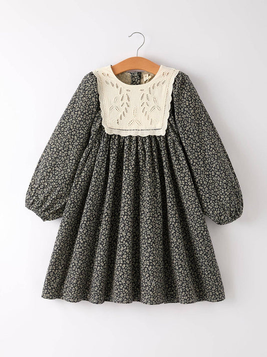 Lillian Pearl Dress in Black- Girls/Tween (5-10/12)