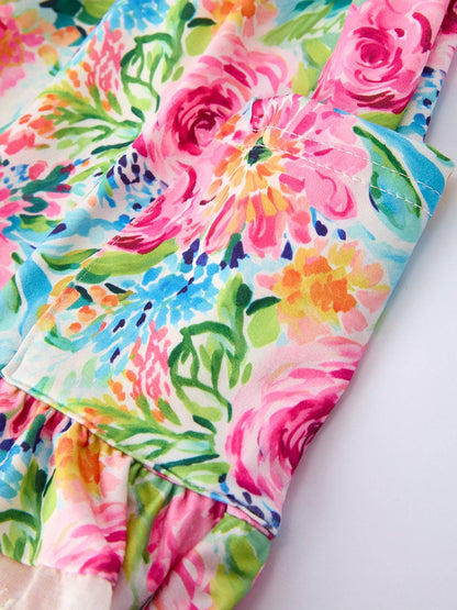 Avielle Dress in Pink Multi- Girls (2-7)