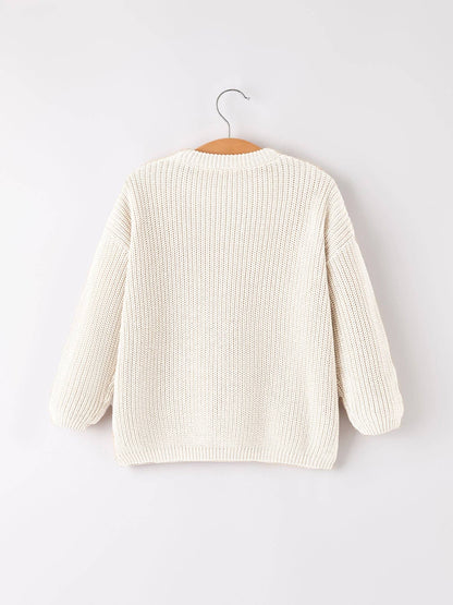 Christmas Tree Sweater in Ivory- Girls (18M-8/9)