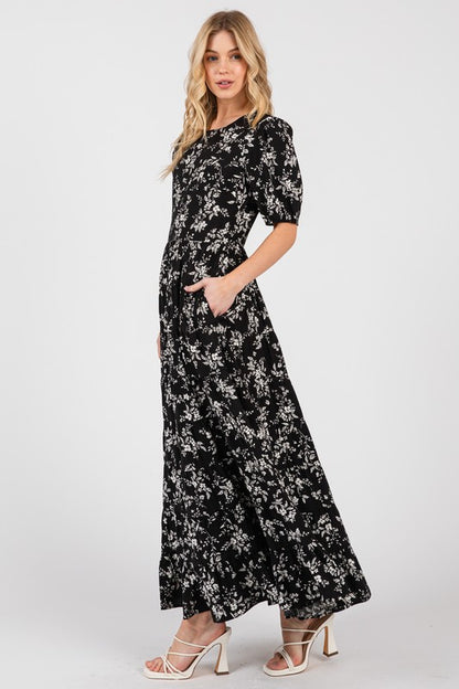 Liana Dress in Black/Off White- Misses (S-L)