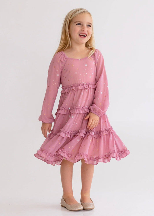 Starlight Starbright Dress in Purple- Tween (14)