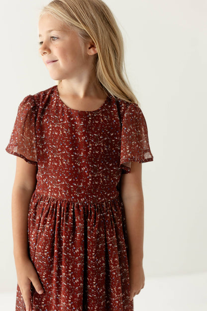 Ivonne Maxi Dress in Rust- Girls & Tween (4-16)