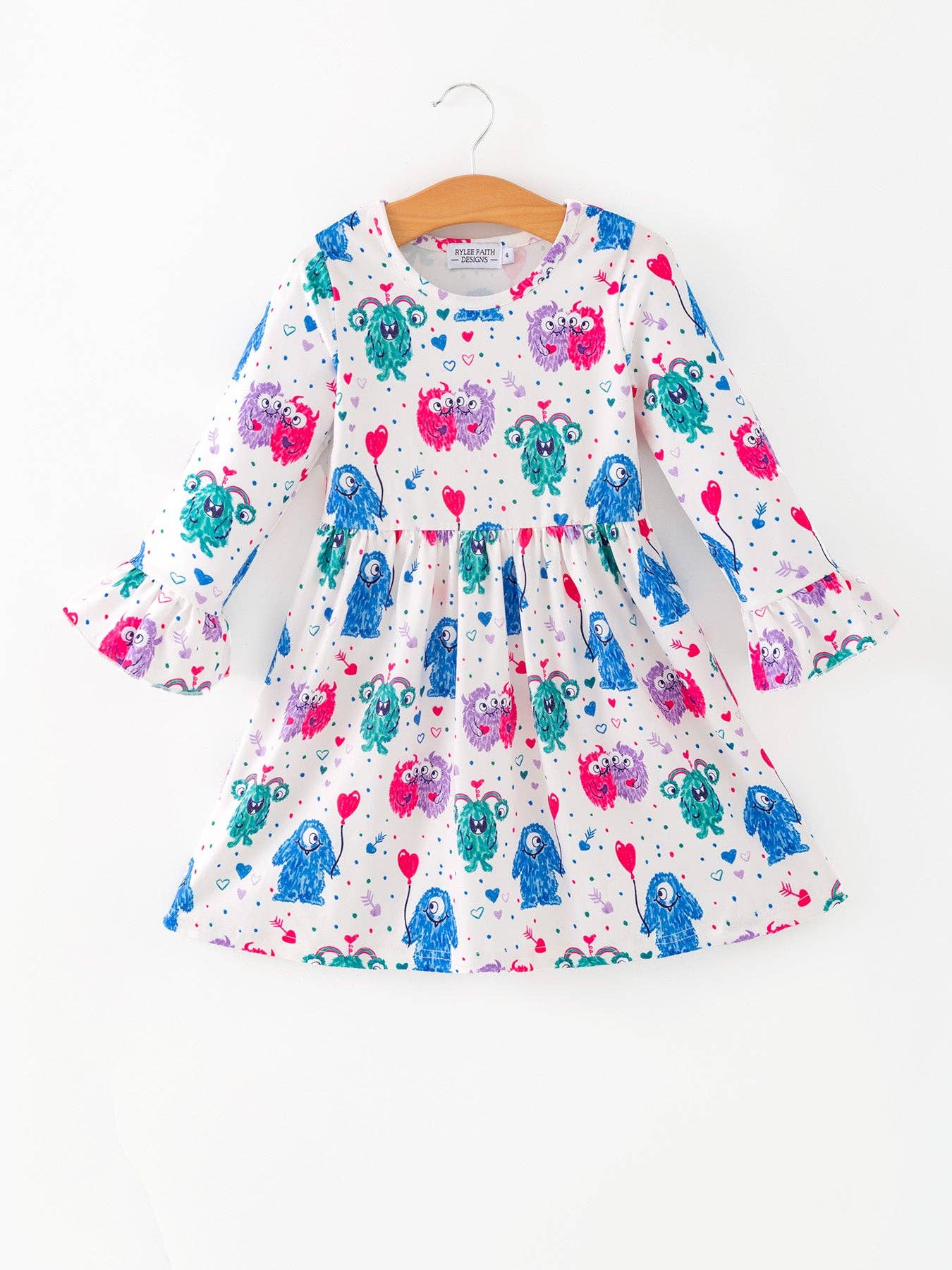 Colorful Monster Dress in Multi- Girls (2-7)