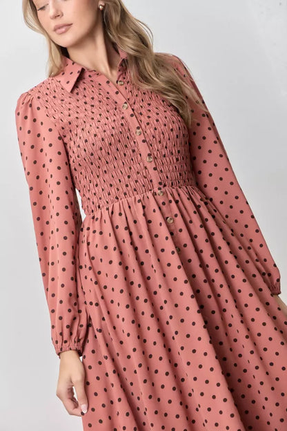 Willa Dress in Marsala/Dk Brown- Misses and Plus (S-3X)