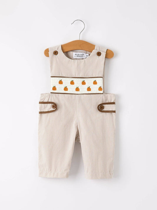 Pumpkin Patch Romper in Tan- Infant Boys (3M-18M)