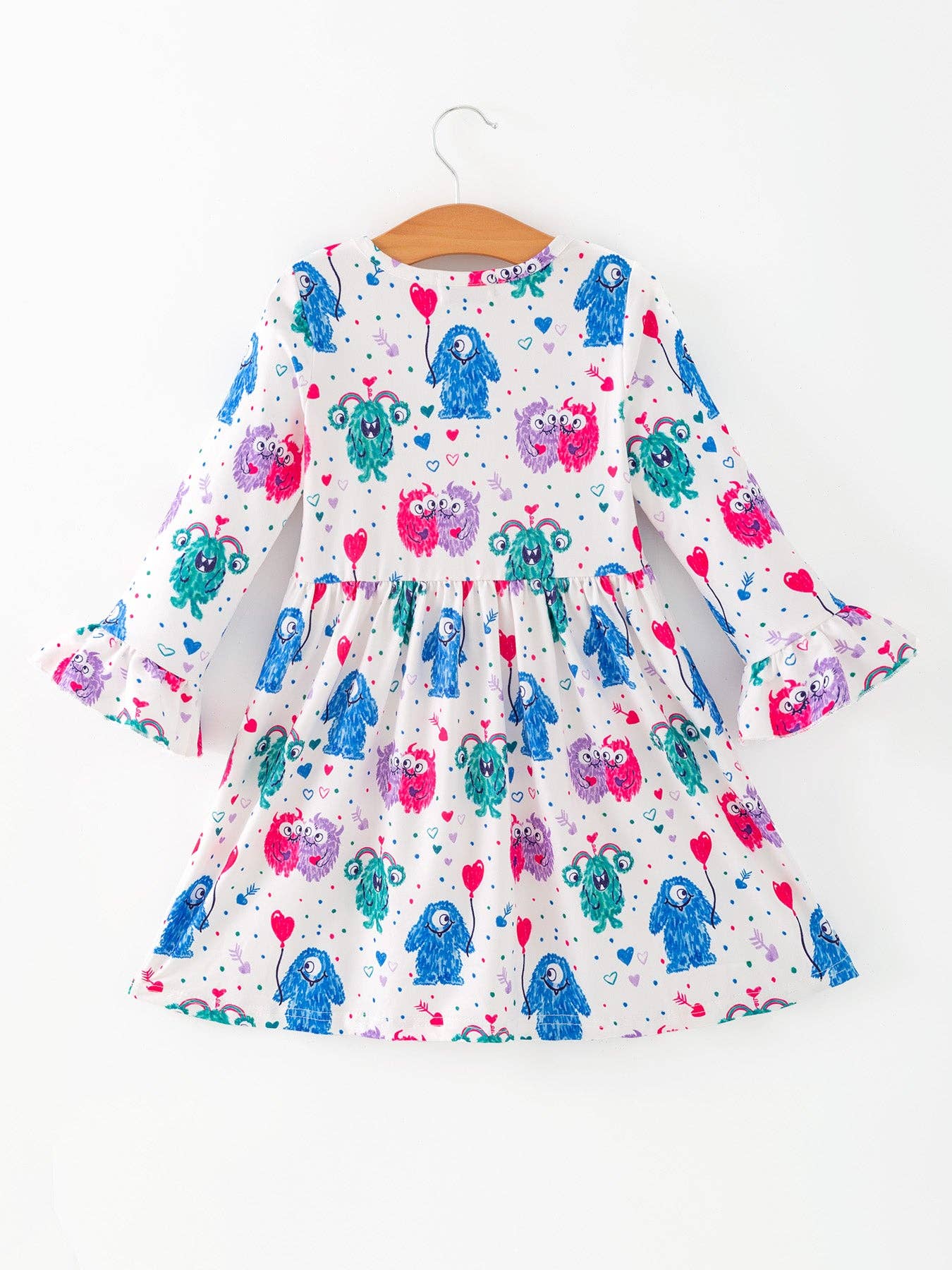 Colorful Monster Dress in Multi- Girls (2-7)