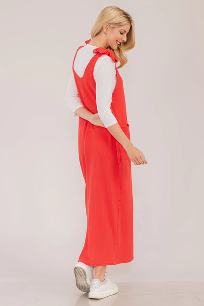 Revel Dress in Coral- Misses and Plus (S-3X)