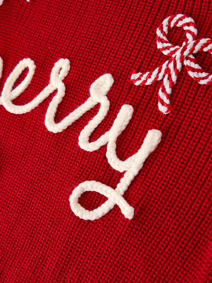 Merry Pullover Sweater in Red- Girls (2-8/9)