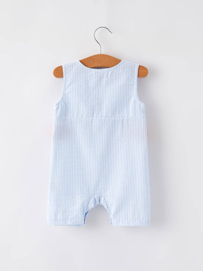 Star Romper in Blue- Infant Boys (3M-18M)