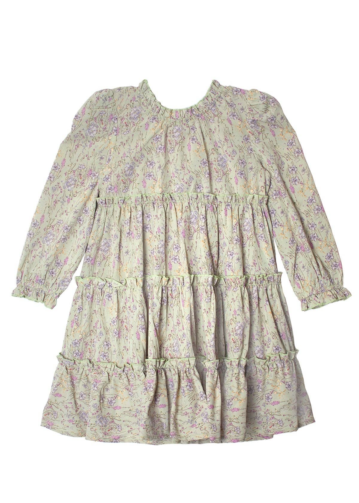 Lavender Meadows Dress in Green- Girls & Tween (3T-14)