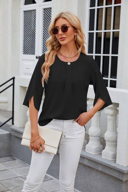 Sutton Top in Black- Misses (M,L)