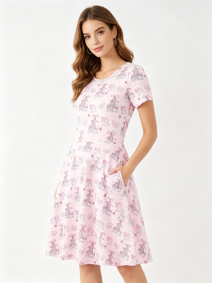Meet Me at the Castle Dress in Pink- Misses (S-XL)